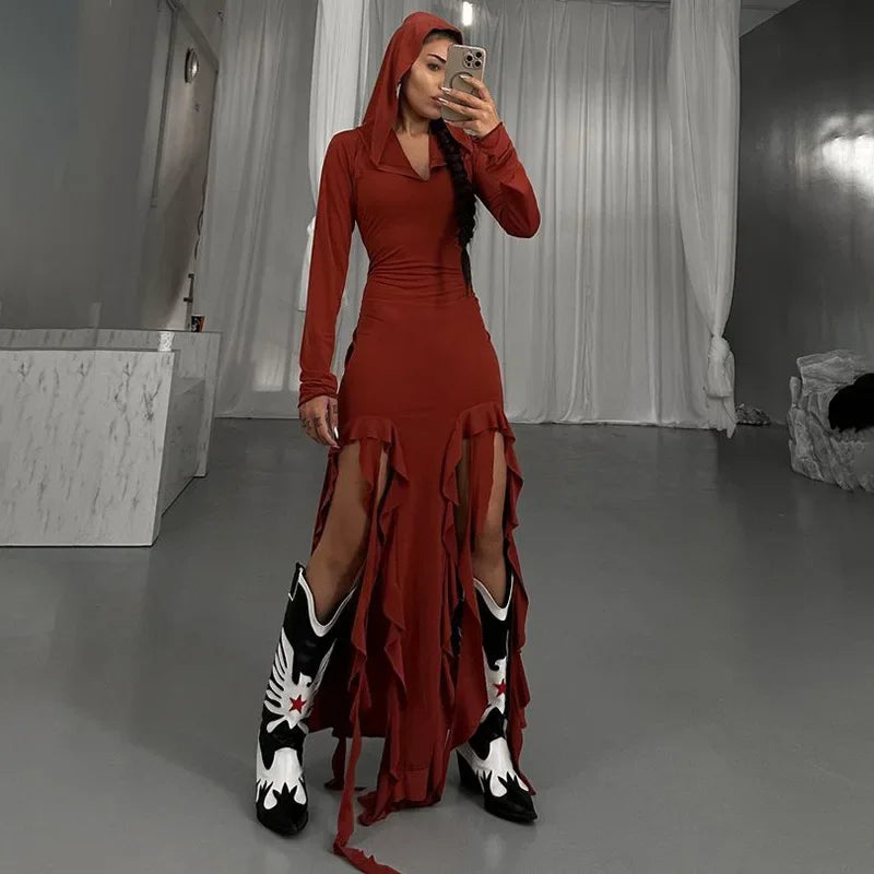 RUFFLED BABE Long Sleeve Dress