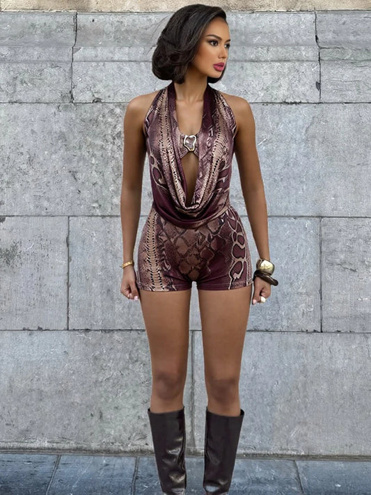 Viper Luxe Halter Romper